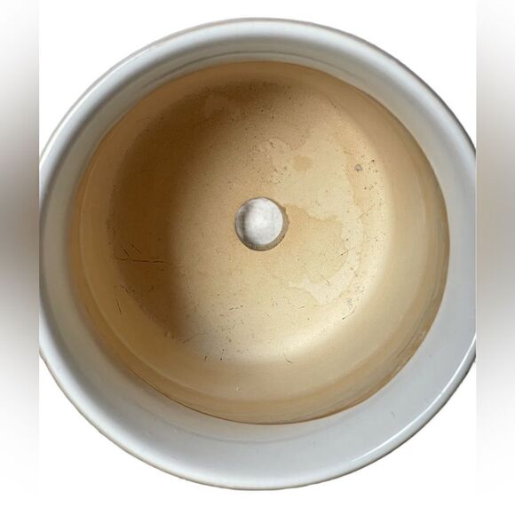 Sagebrook Ivory & Beige Chevron Designed Ceramic Planter For Home/Office - Picture 7 of 10